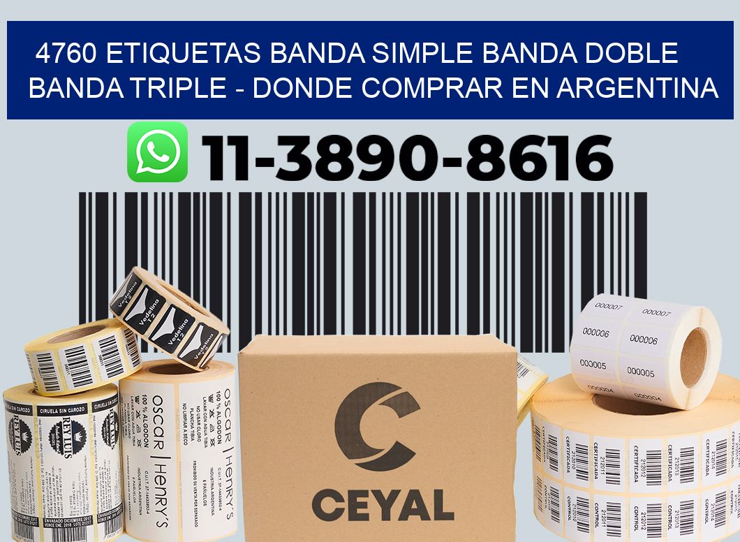 4760 etiquetas banda simple banda doble banda triple - Donde Comprar en Argentina