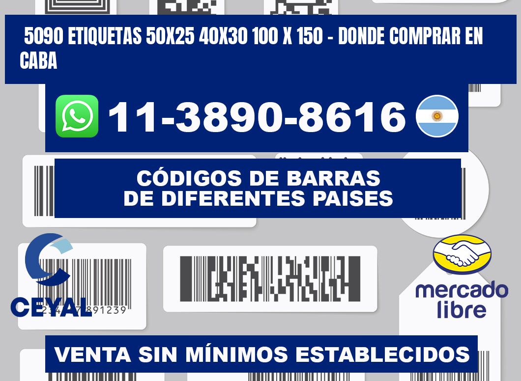 5090 etiquetas 50x25 40x30 100 x 150 - Donde Comprar en Caba