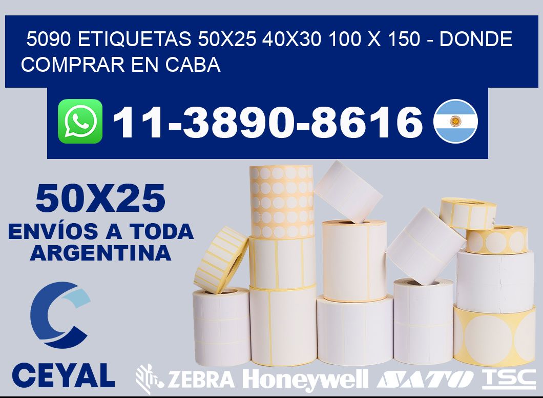 5090 etiquetas 50x25 40x30 100 x 150 - Donde Comprar en Caba