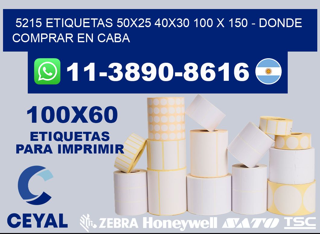 5215 etiquetas 50x25 40x30 100 x 150 - Donde Comprar en Caba