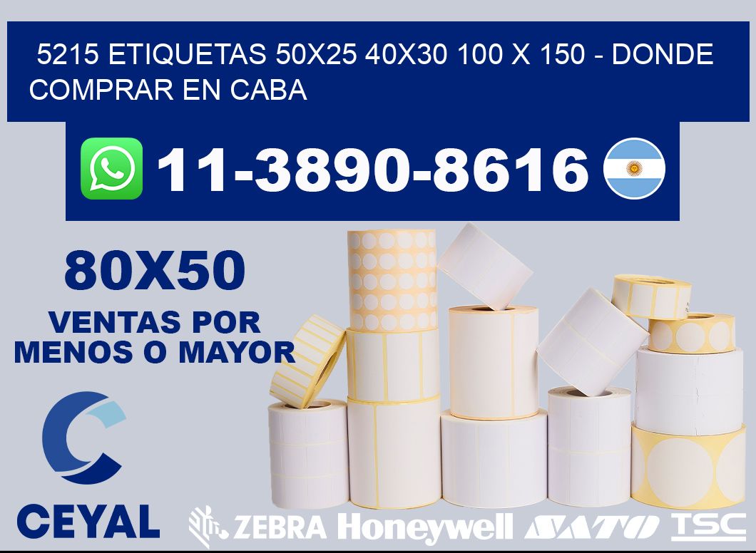 5215 etiquetas 50x25 40x30 100 x 150 - Donde Comprar en Caba