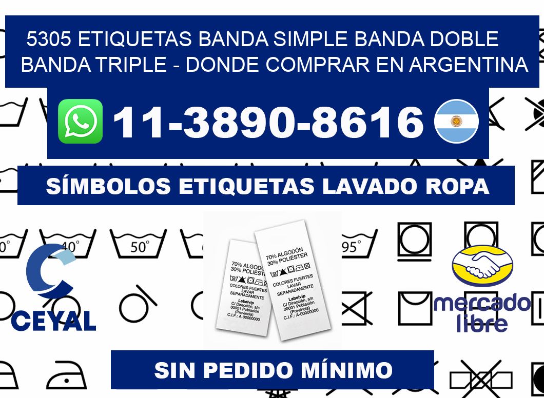 5305 etiquetas banda simple banda doble banda triple - Donde Comprar en Argentina