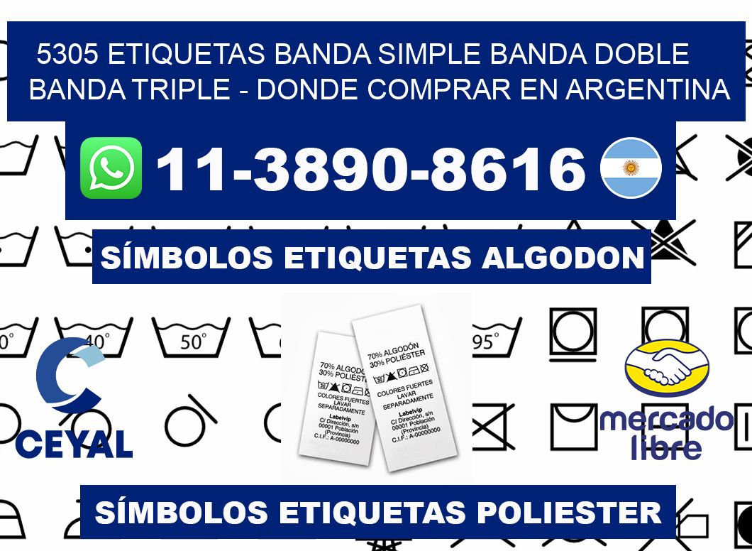 5305 etiquetas banda simple banda doble banda triple - Donde Comprar en Argentina