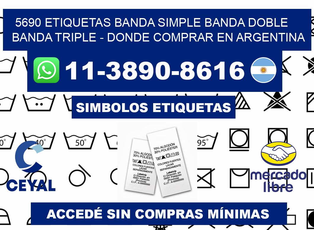 5690 etiquetas banda simple banda doble banda triple - Donde Comprar en Argentina