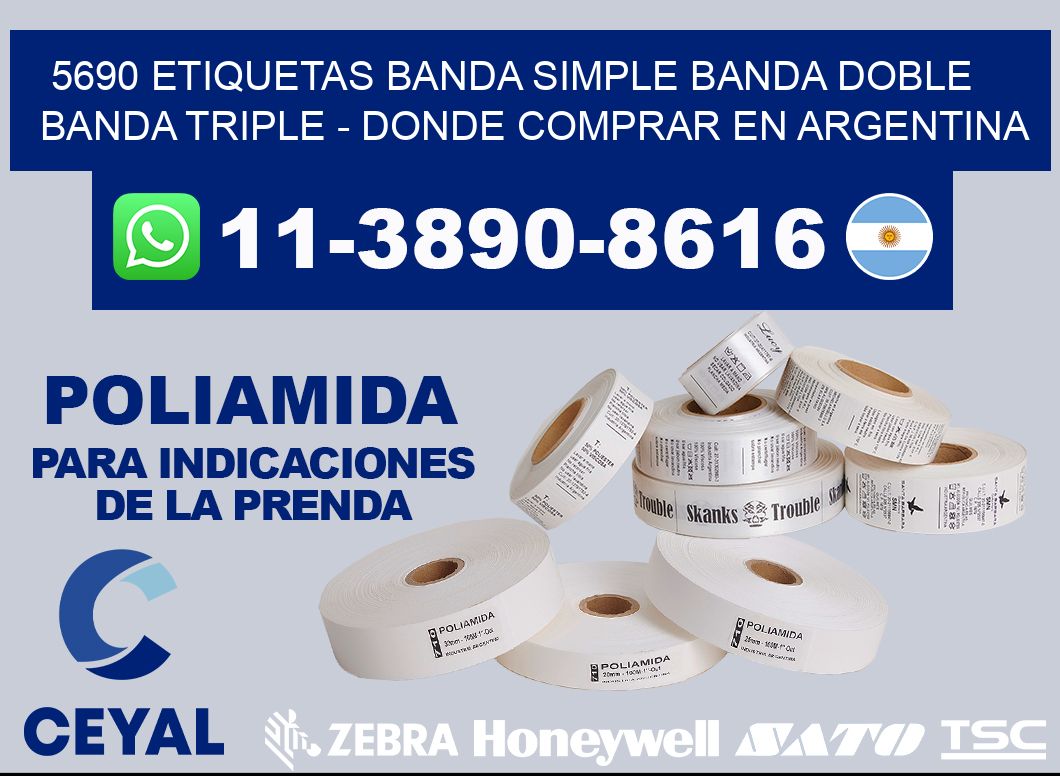 5690 etiquetas banda simple banda doble banda triple - Donde Comprar en Argentina