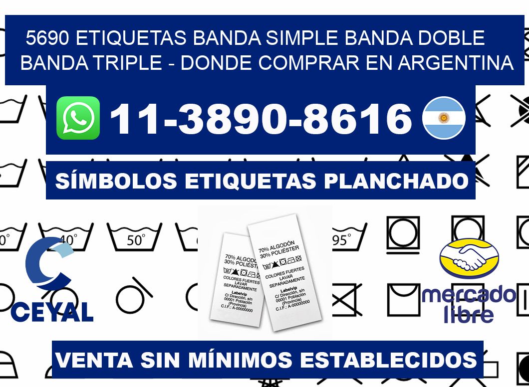 5690 etiquetas banda simple banda doble banda triple - Donde Comprar en Argentina