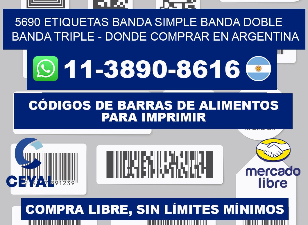 5690 etiquetas banda simple banda doble banda triple - Donde Comprar en Argentina