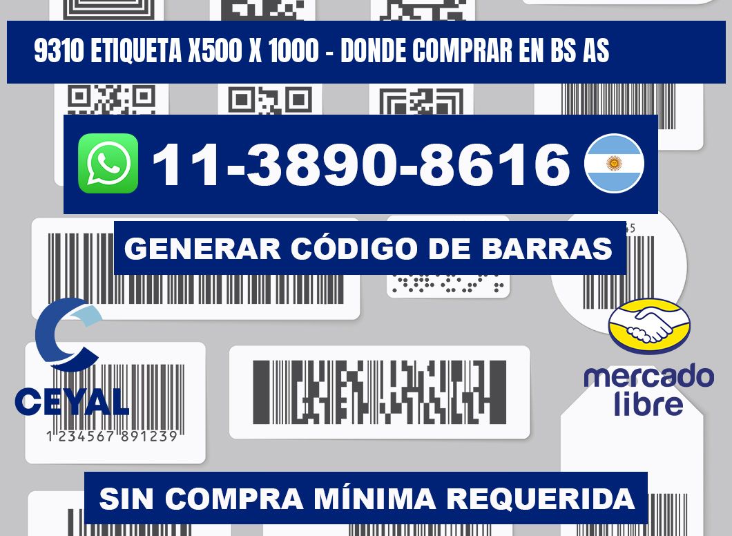 9310 etiqueta x500 x 1000 - Donde Comprar en bs as