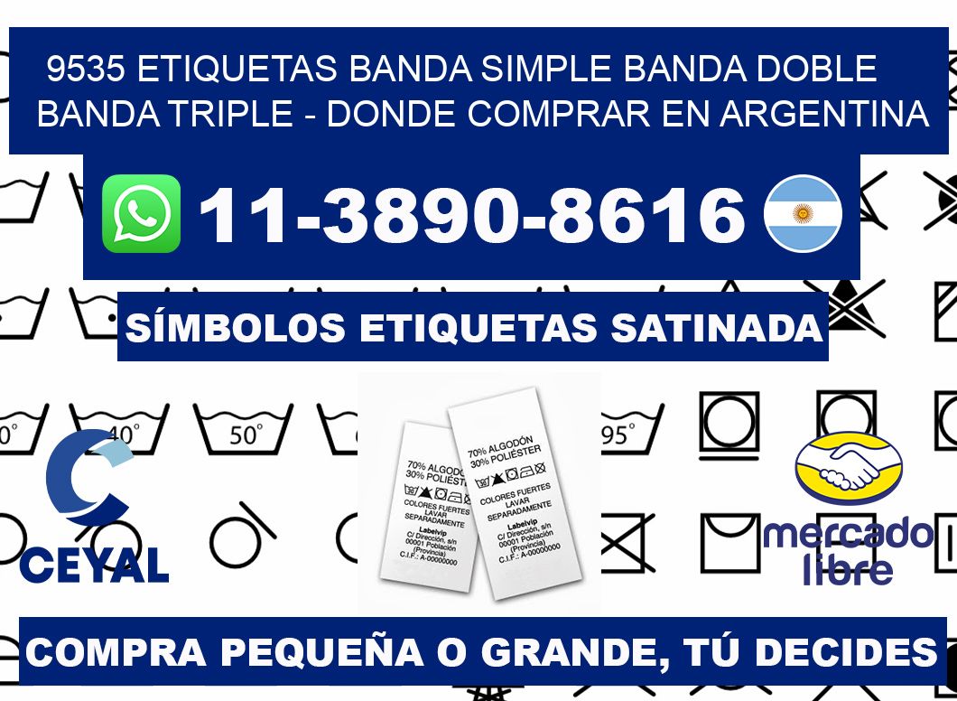 9535 etiquetas banda simple banda doble banda triple - Donde Comprar en Argentina