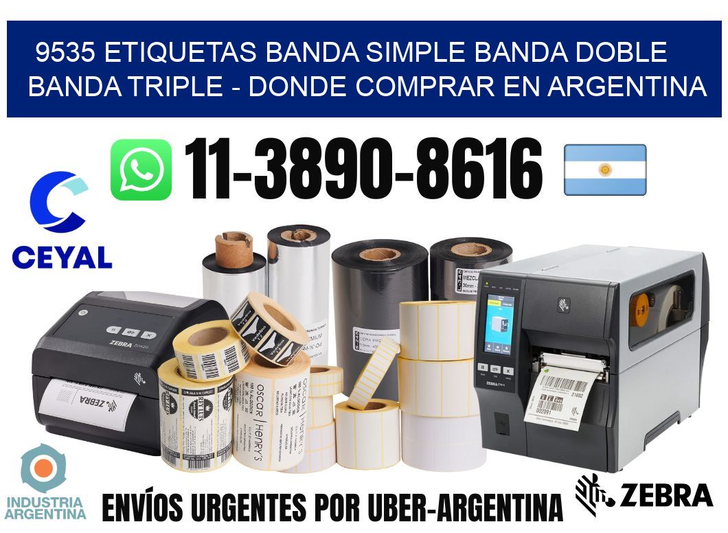 9535 etiquetas banda simple banda doble banda triple - Donde Comprar en Argentina