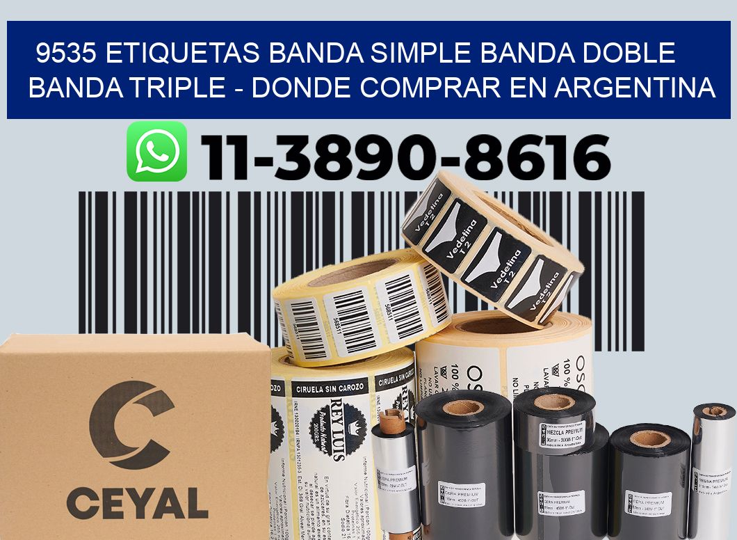 9535 etiquetas banda simple banda doble banda triple - Donde Comprar en Argentina