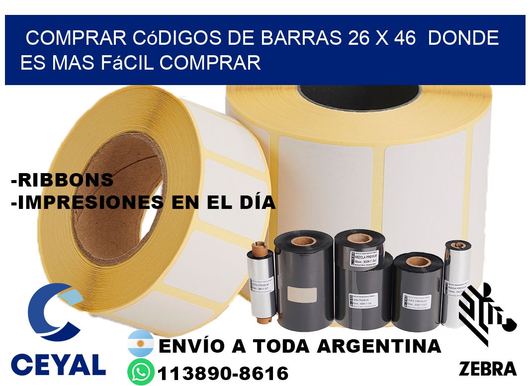 Comprar códigos de barras 26 x 46  Donde es mas fácil comprar
