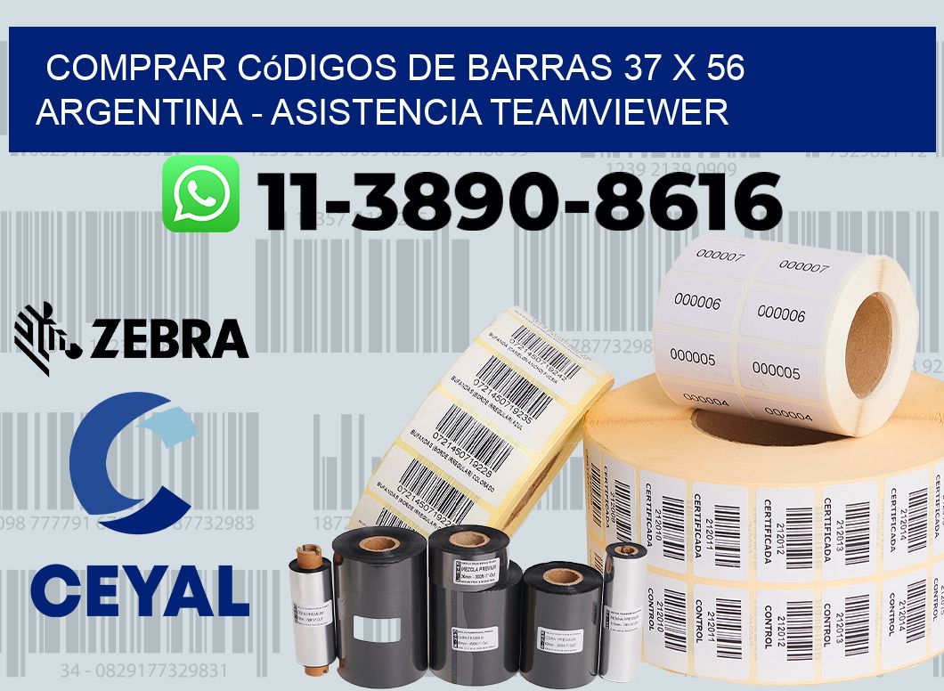 Comprar códigos de barras 37 x 56 argentina - asistencia teamviewer