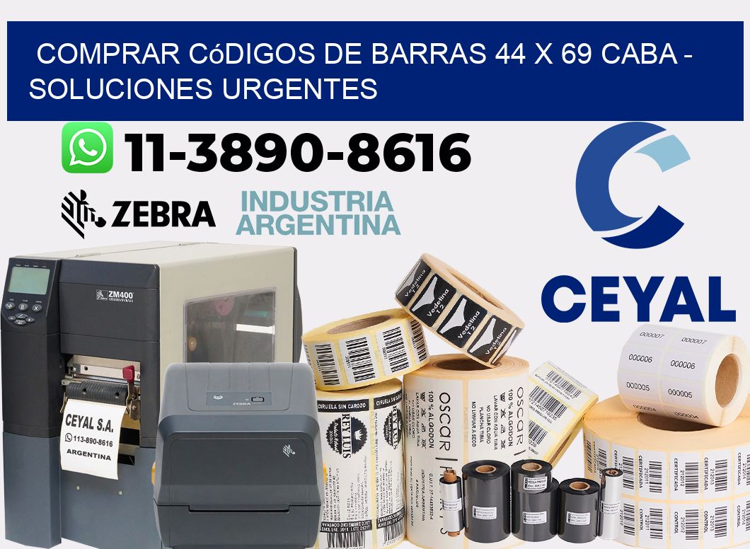 Comprar códigos de barras 44 x 69 CABA - soluciones urgentes