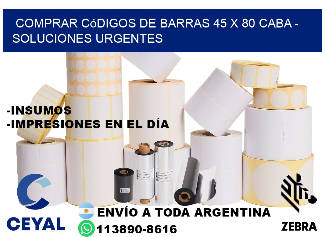 Comprar códigos de barras 45 x 80 CABA - soluciones urgentes