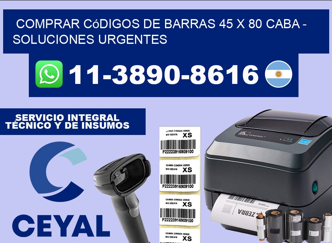 Comprar códigos de barras 45 x 80 CABA – soluciones urgentes