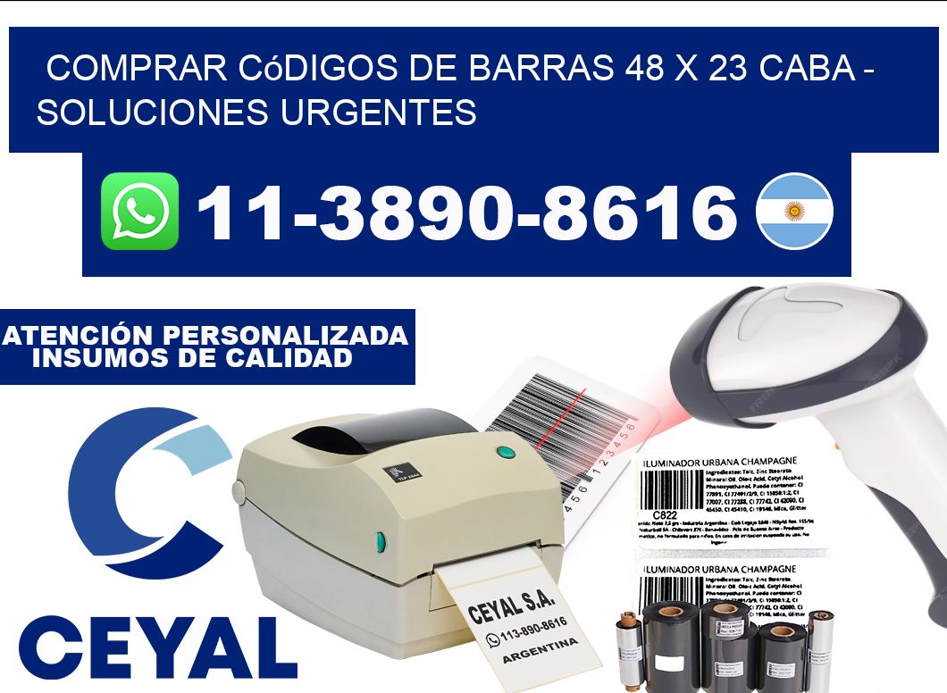 Comprar códigos de barras 48 x 23 CABA - soluciones urgentes