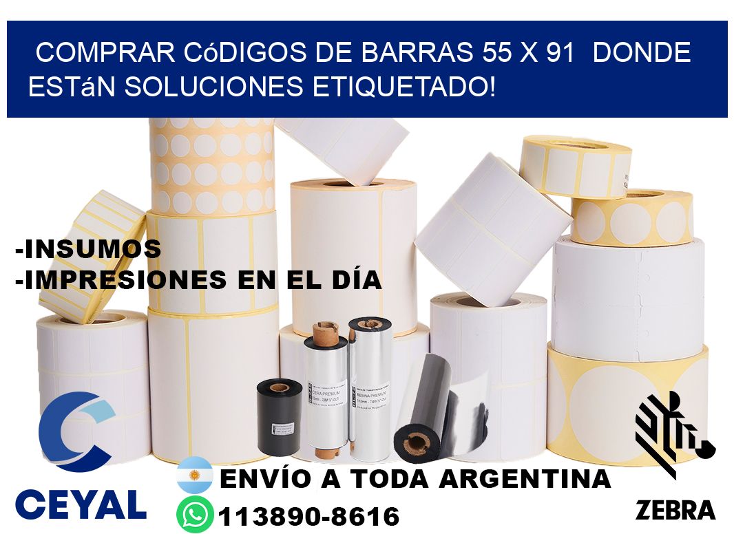 Comprar códigos de barras 55 x 91  donde están soluciones etiquetado!