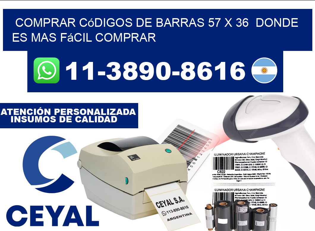 Comprar códigos de barras 57 x 36  Donde es mas fácil comprar