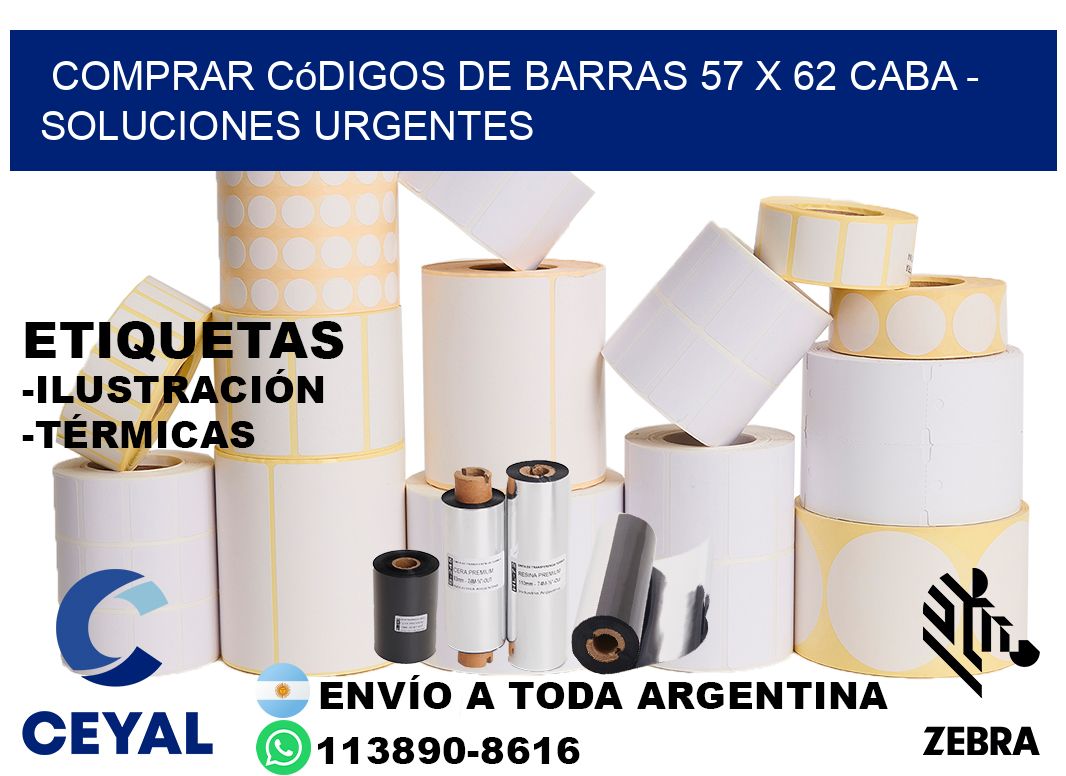 Comprar códigos de barras 57 x 62 CABA - soluciones urgentes