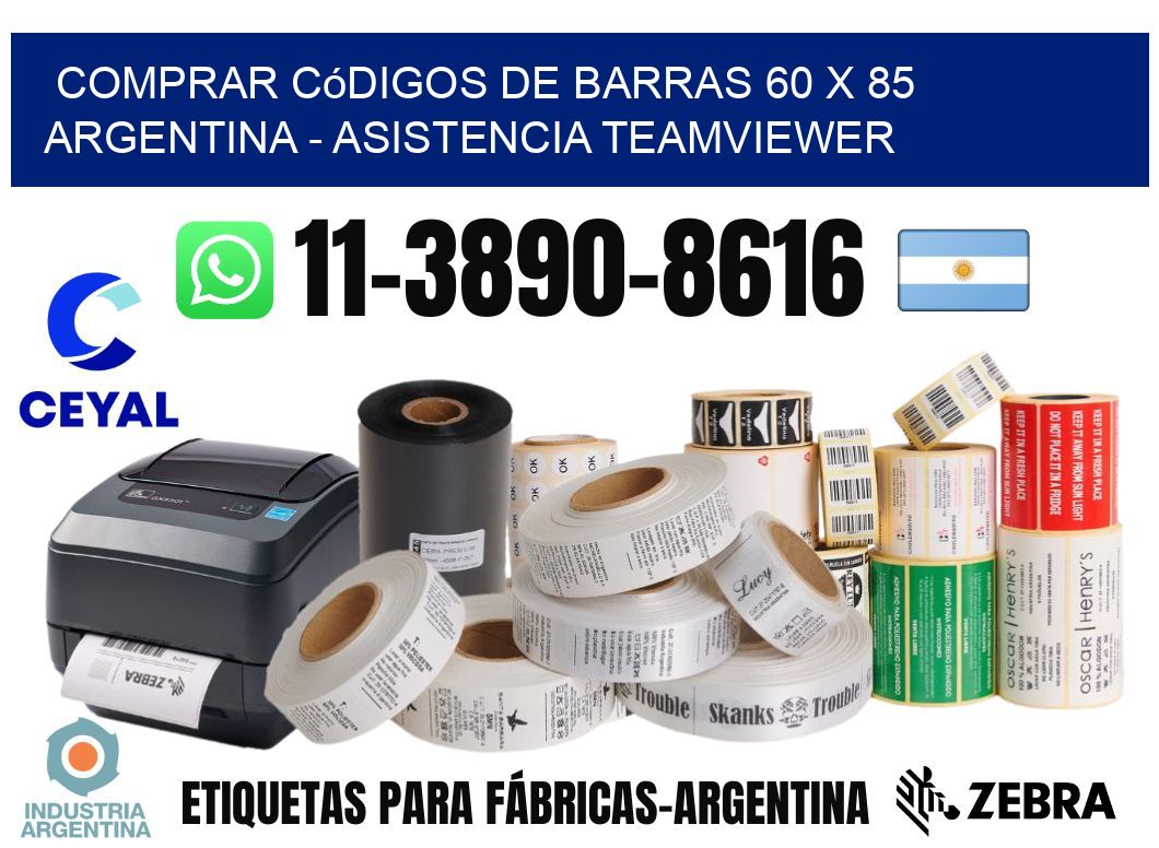 Comprar códigos de barras 60 x 85 argentina - asistencia teamviewer