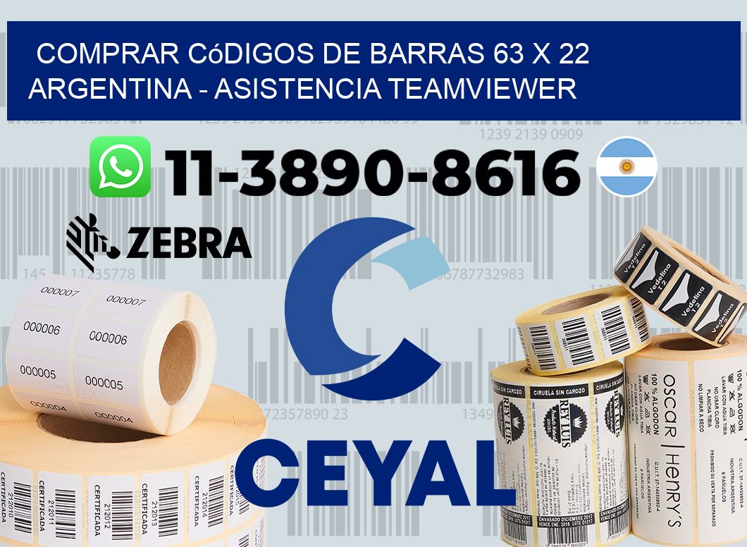 Comprar códigos de barras 63 x 22 argentina - asistencia teamviewer