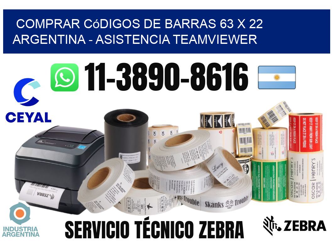 Comprar códigos de barras 63 x 22 argentina - asistencia teamviewer