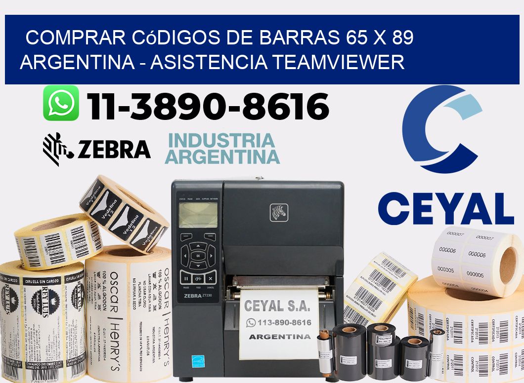 Comprar códigos de barras 65 x 89 argentina - asistencia teamviewer