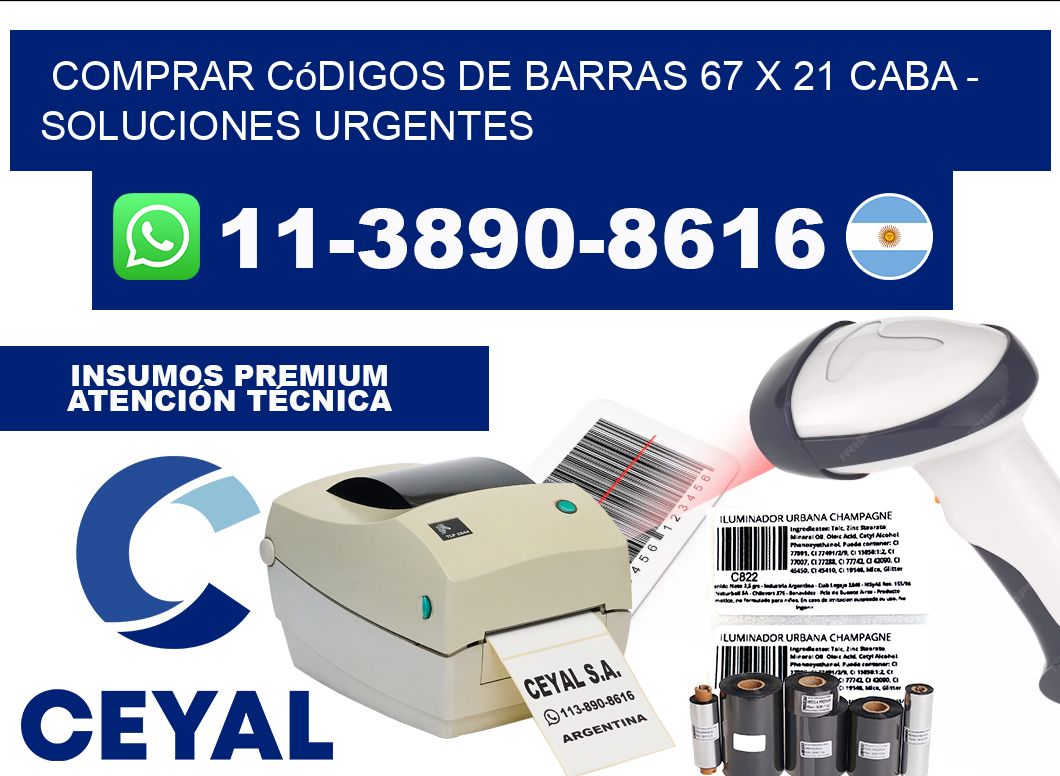 Comprar códigos de barras 67 x 21 CABA - soluciones urgentes