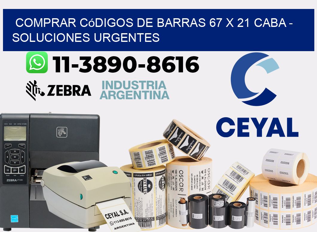 Comprar códigos de barras 67 x 21 CABA - soluciones urgentes