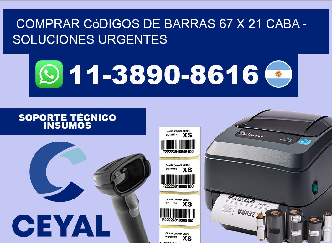 Comprar códigos de barras 67 x 21 CABA – soluciones urgentes