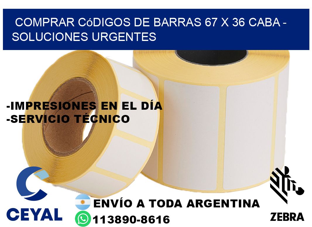 Comprar códigos de barras 67 x 36 CABA - soluciones urgentes