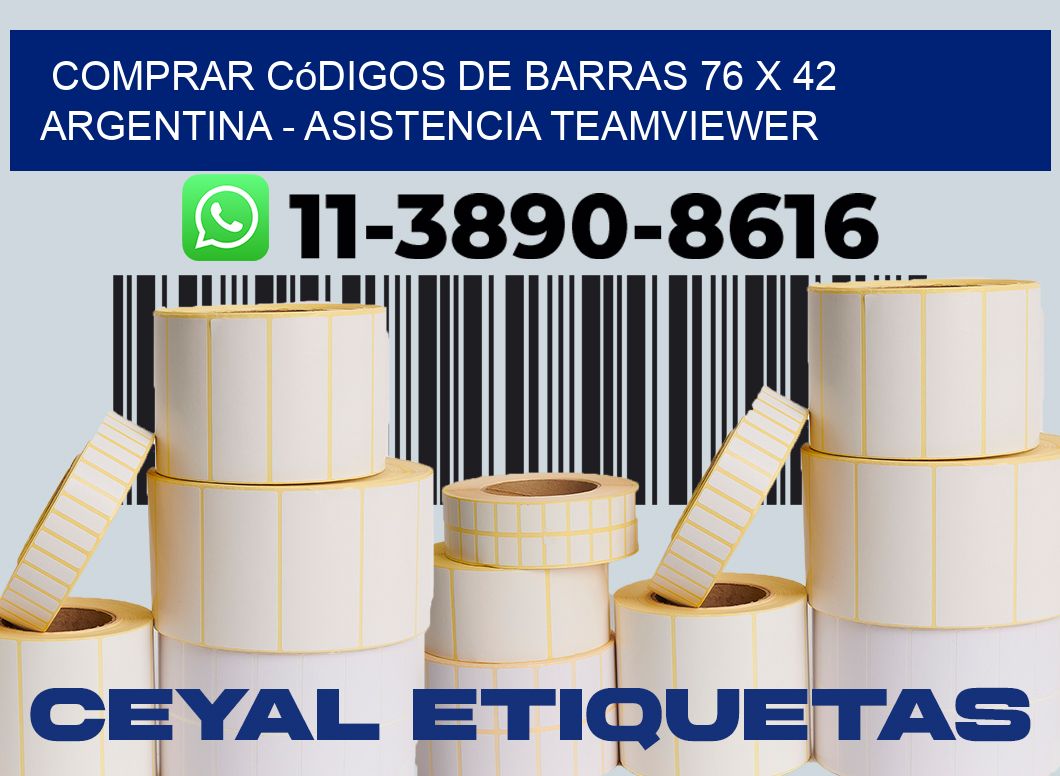 Comprar códigos de barras 76 x 42 argentina - asistencia teamviewer