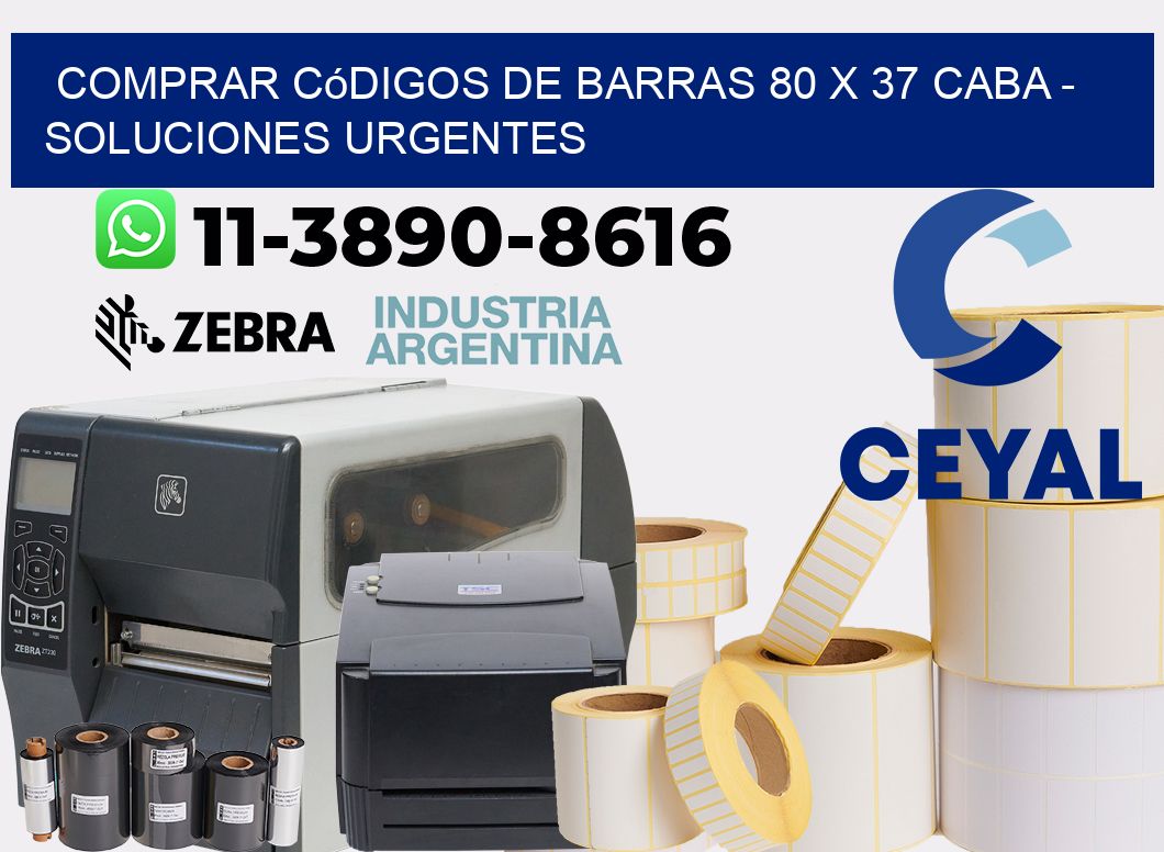 Comprar códigos de barras 80 x 37 CABA - soluciones urgentes