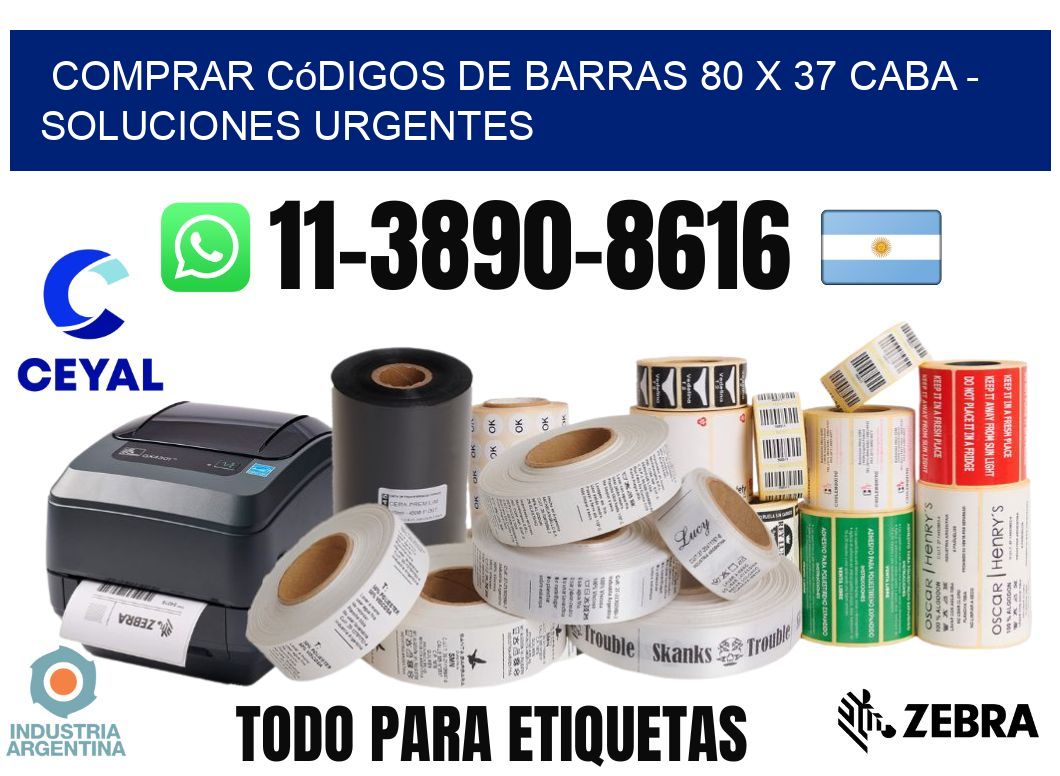 Comprar códigos de barras 80 x 37 CABA - soluciones urgentes