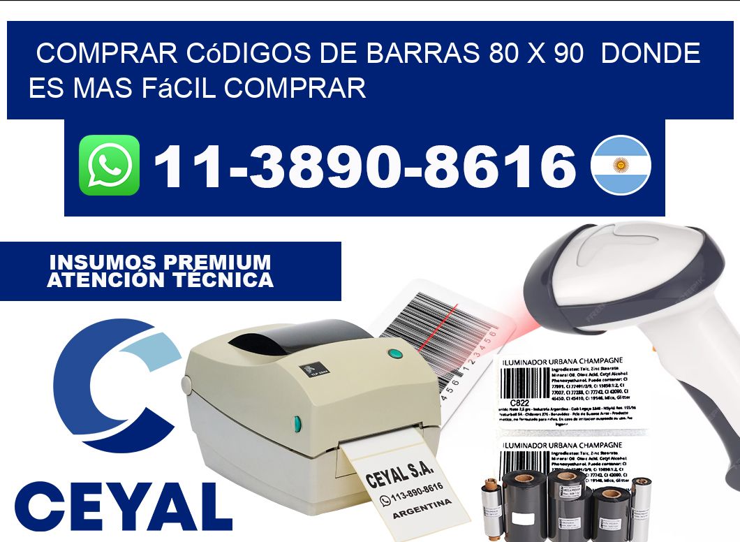 Comprar códigos de barras 80 x 90  Donde es mas fácil comprar