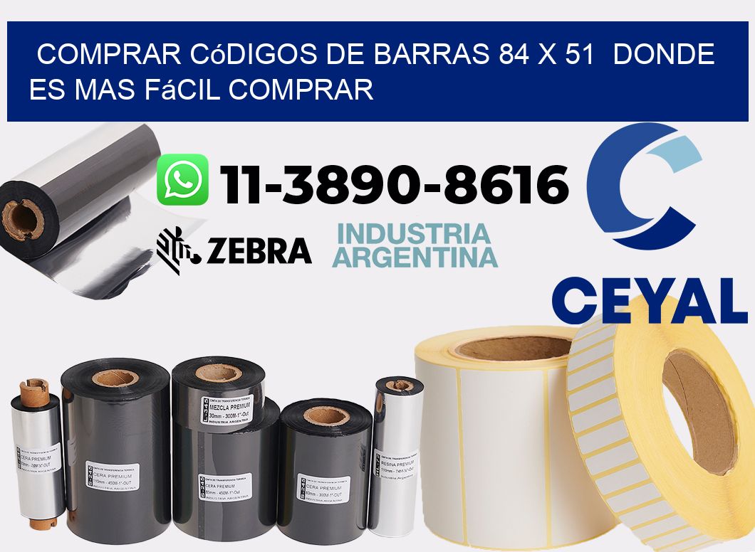 Comprar códigos de barras 84 x 51  Donde es mas fácil comprar