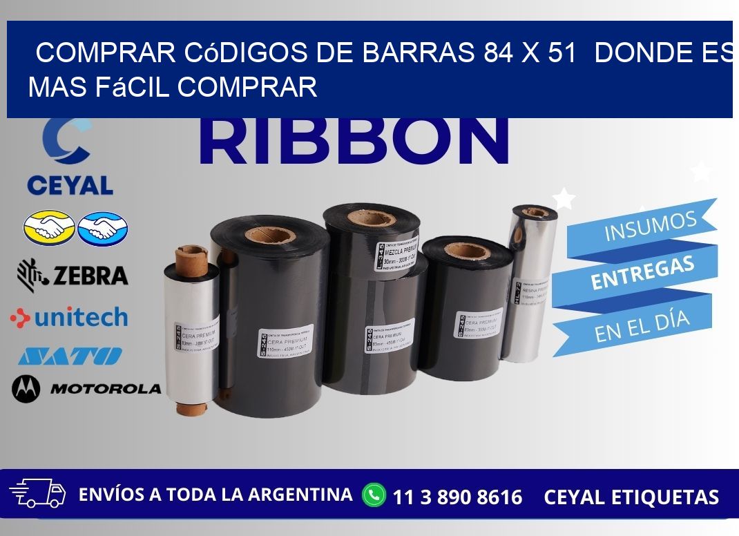 Comprar códigos de barras 84 x 51  Donde es mas fácil comprar