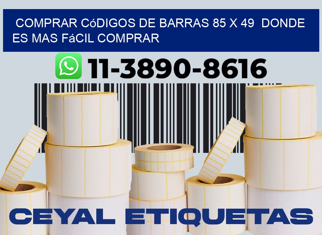 Comprar códigos de barras 85 x 49  Donde es mas fácil comprar