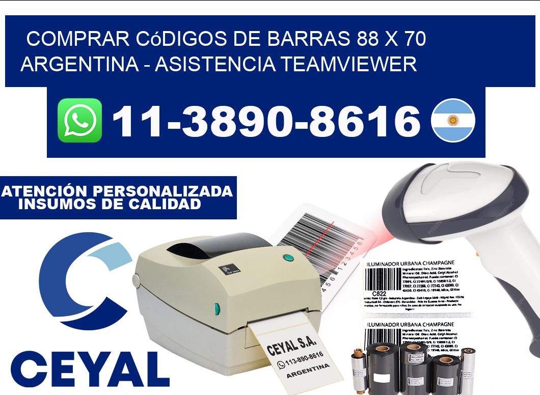 Comprar códigos de barras 88 x 70 argentina - asistencia teamviewer