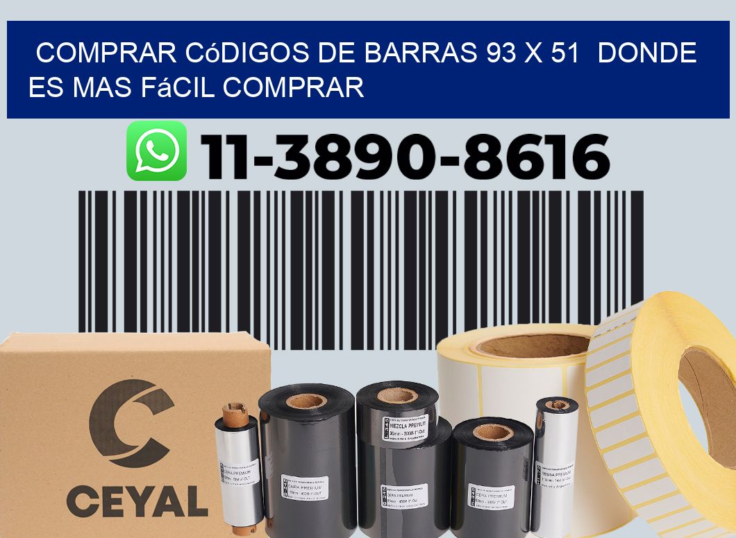 Comprar códigos de barras 93 x 51  Donde es mas fácil comprar