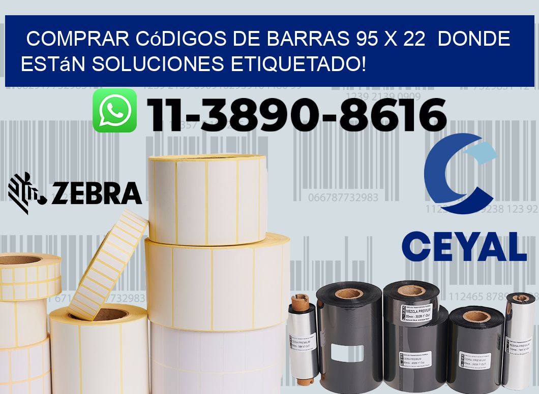 Comprar códigos de barras 95 x 22  donde están soluciones etiquetado!