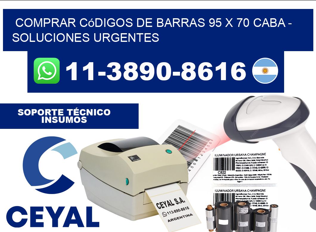 Comprar códigos de barras 95 x 70 CABA - soluciones urgentes