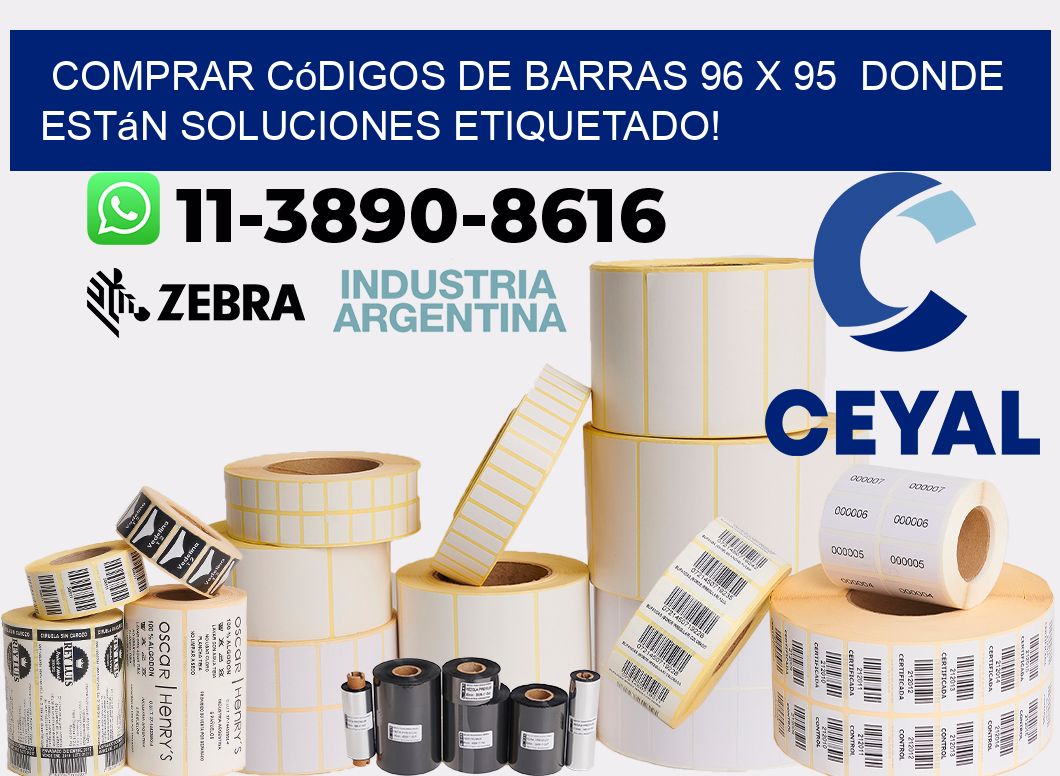 Comprar códigos de barras 96 x 95  donde están soluciones etiquetado!