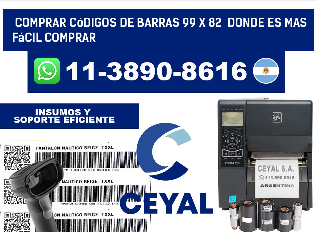 Comprar códigos de barras 99 x 82  Donde es mas fácil comprar