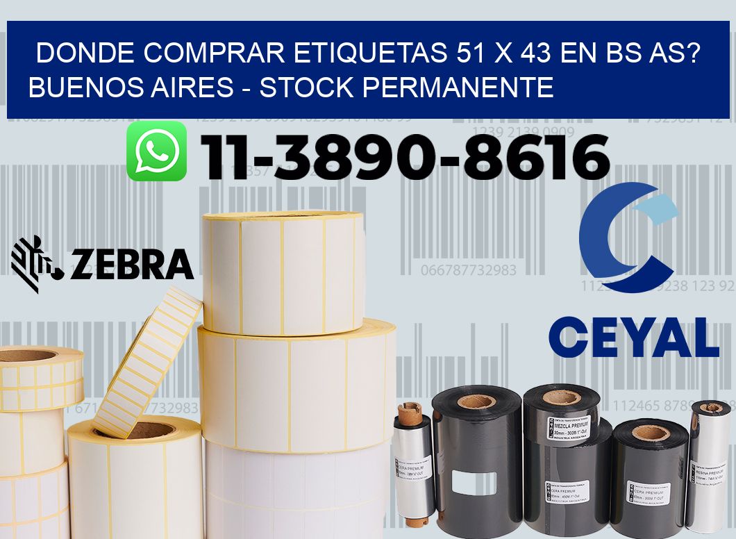 Donde Comprar etiquetas 51 x 43 en BS AS? Buenos Aires - Stock permanente