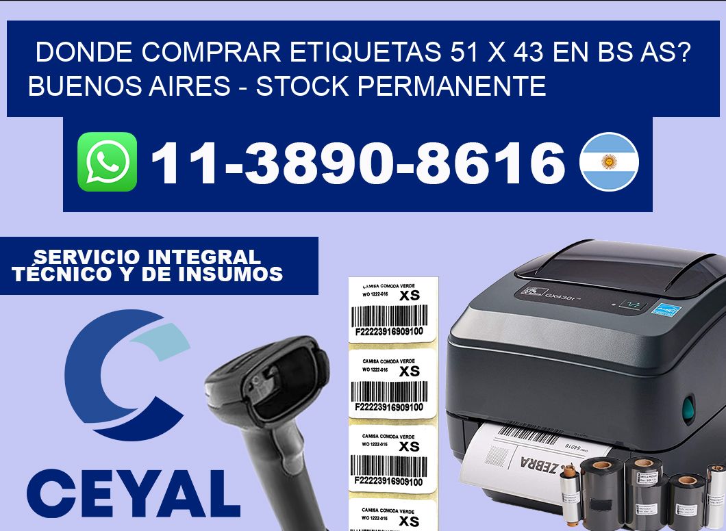 Donde Comprar etiquetas 51 x 43 en BS AS? Buenos Aires – Stock permanente