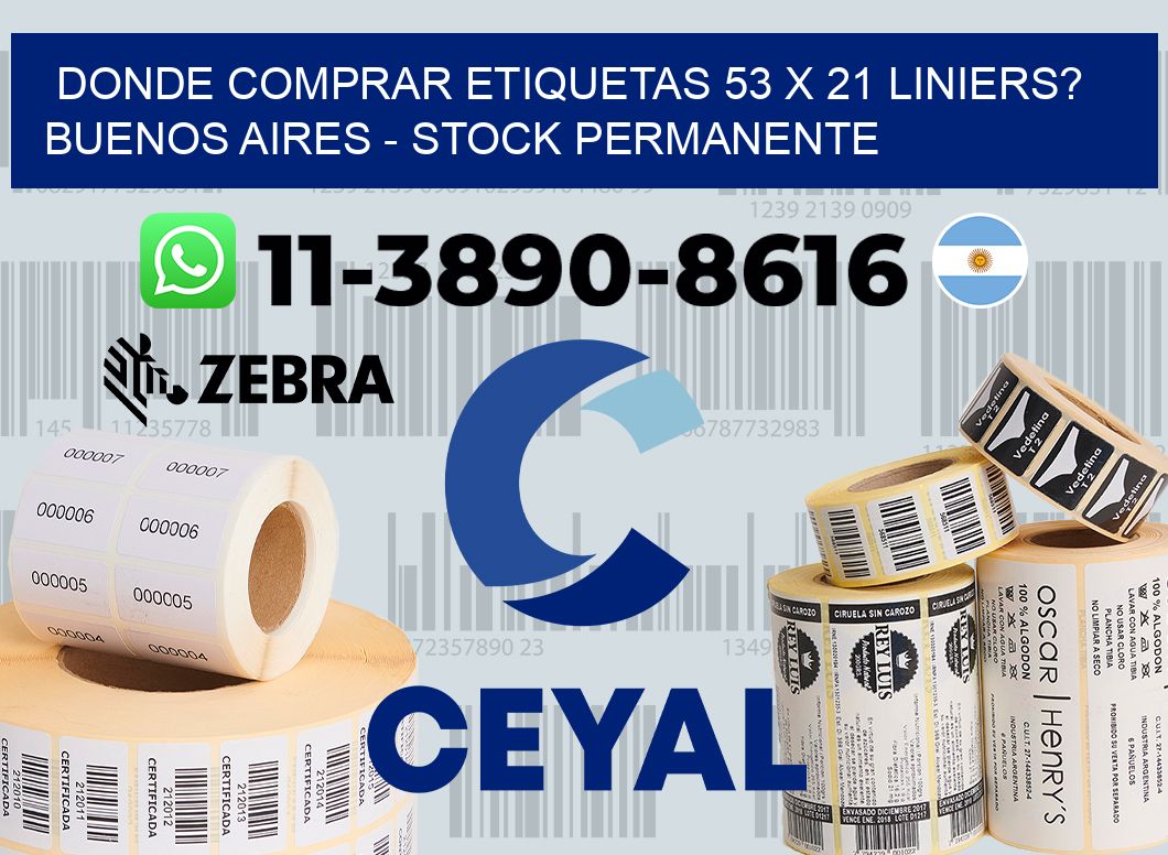 Donde Comprar etiquetas 53 x 21 LINIERS? Buenos Aires - Stock permanente