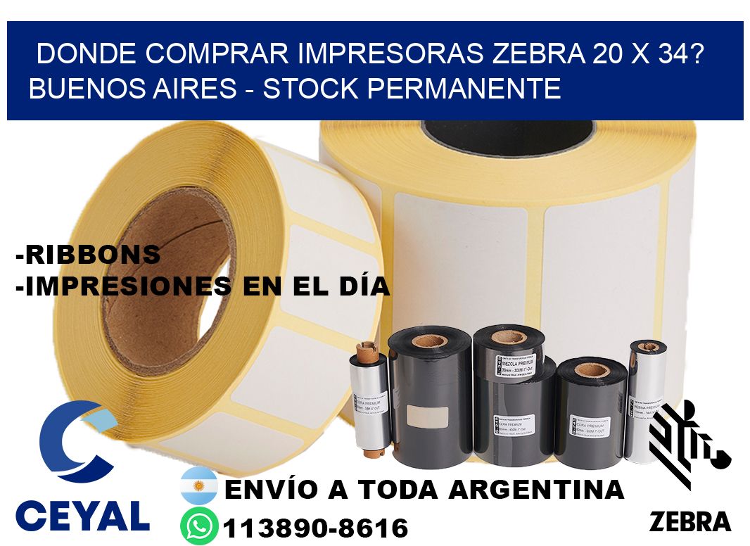 Donde Comprar impresoras zebra 20 x 34? Buenos Aires - Stock permanente