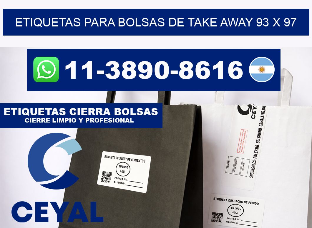 ETIQUETAS PARA BOLSAS DE TAKE AWAY 93 x 97